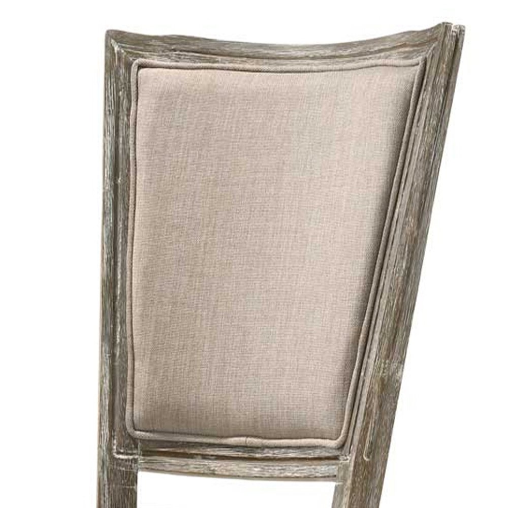 Beige and Reclaimed Grey Padded Seat Side Chairs (Set of 2). Picture 3