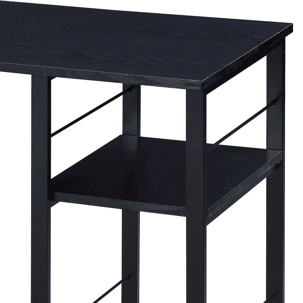 2-Shelf Rectangular Writing Desk. Picture 4