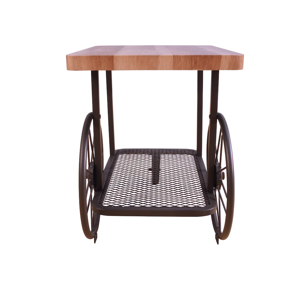Oak Bottom Shelf End Table. Picture 4
