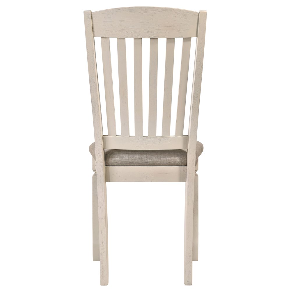 Tan and Cream Slatted Back Side Chairs (Set of 2). Picture 4