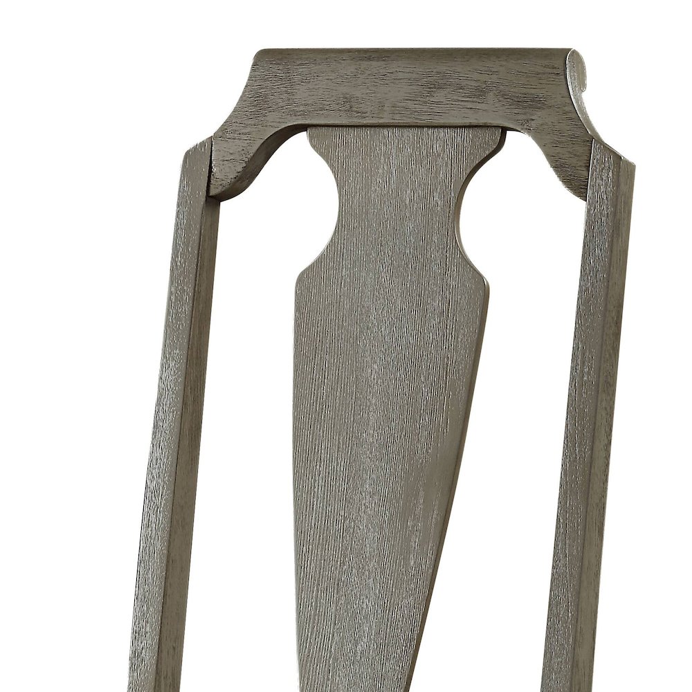 Beige and Weathered Oak Open Back Side Chairs (Set of 2). Picture 3