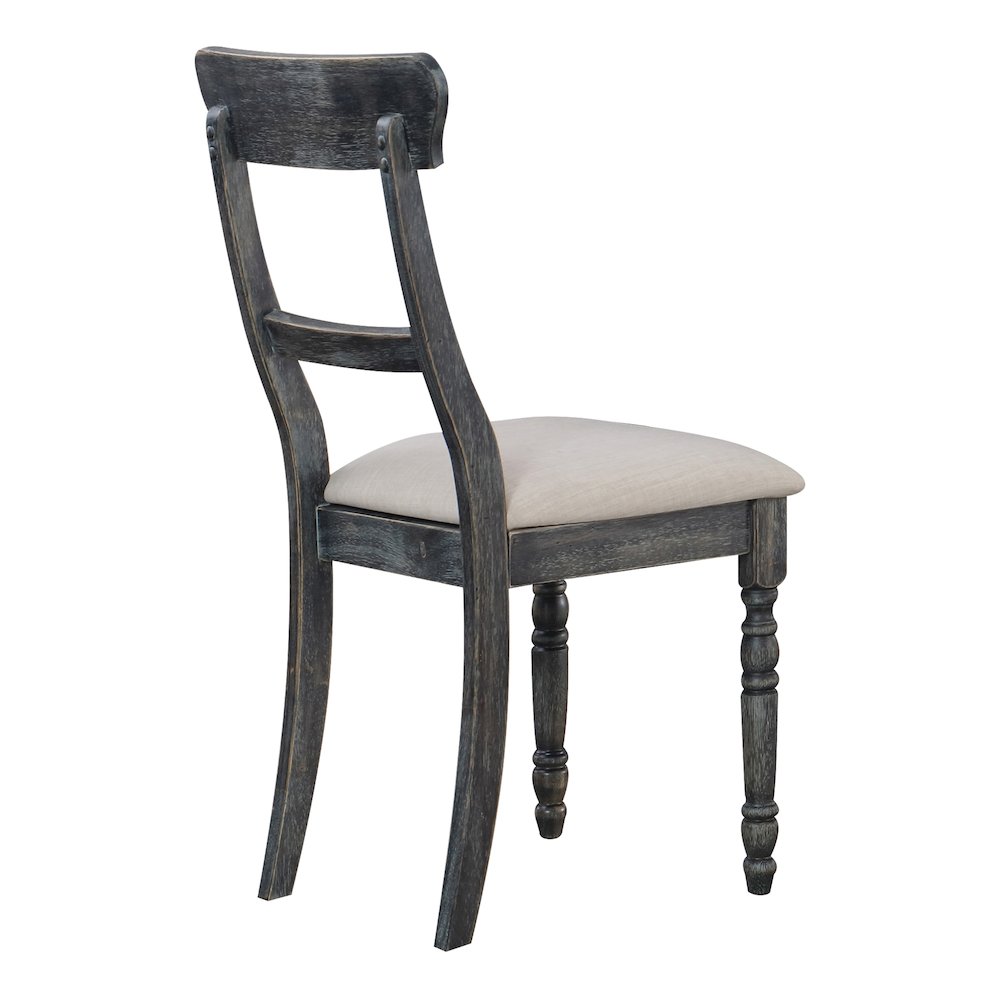 Light Brown and Weathered Grey Side Chairs (Set of 2). Picture 2