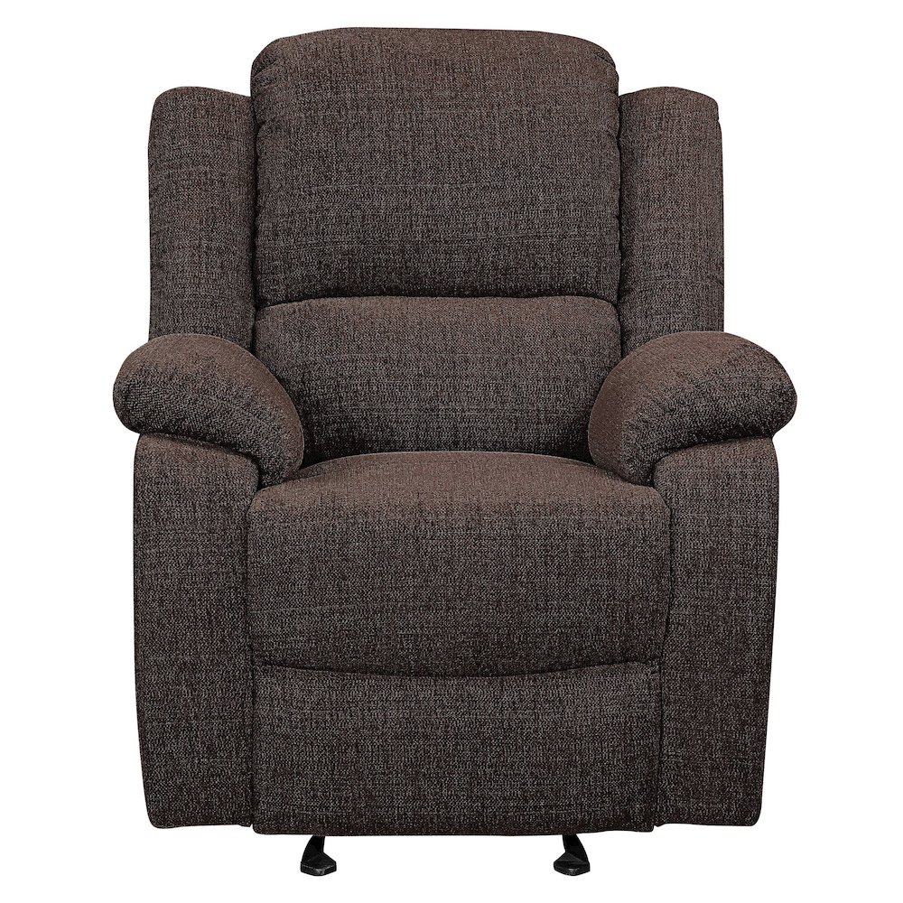 Brown Pillow Top Arms Glider Recliner. Picture 3
