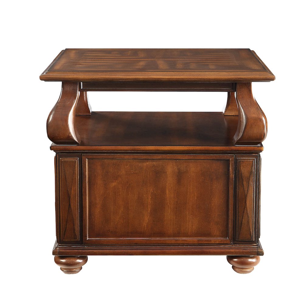 Walnut End Table with 2-drawer. Picture 4