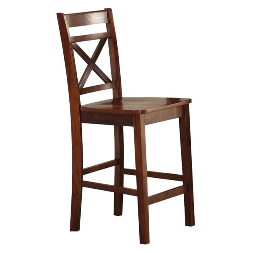 Cross Back Counter Height Chairs (Set of 2). Picture 3