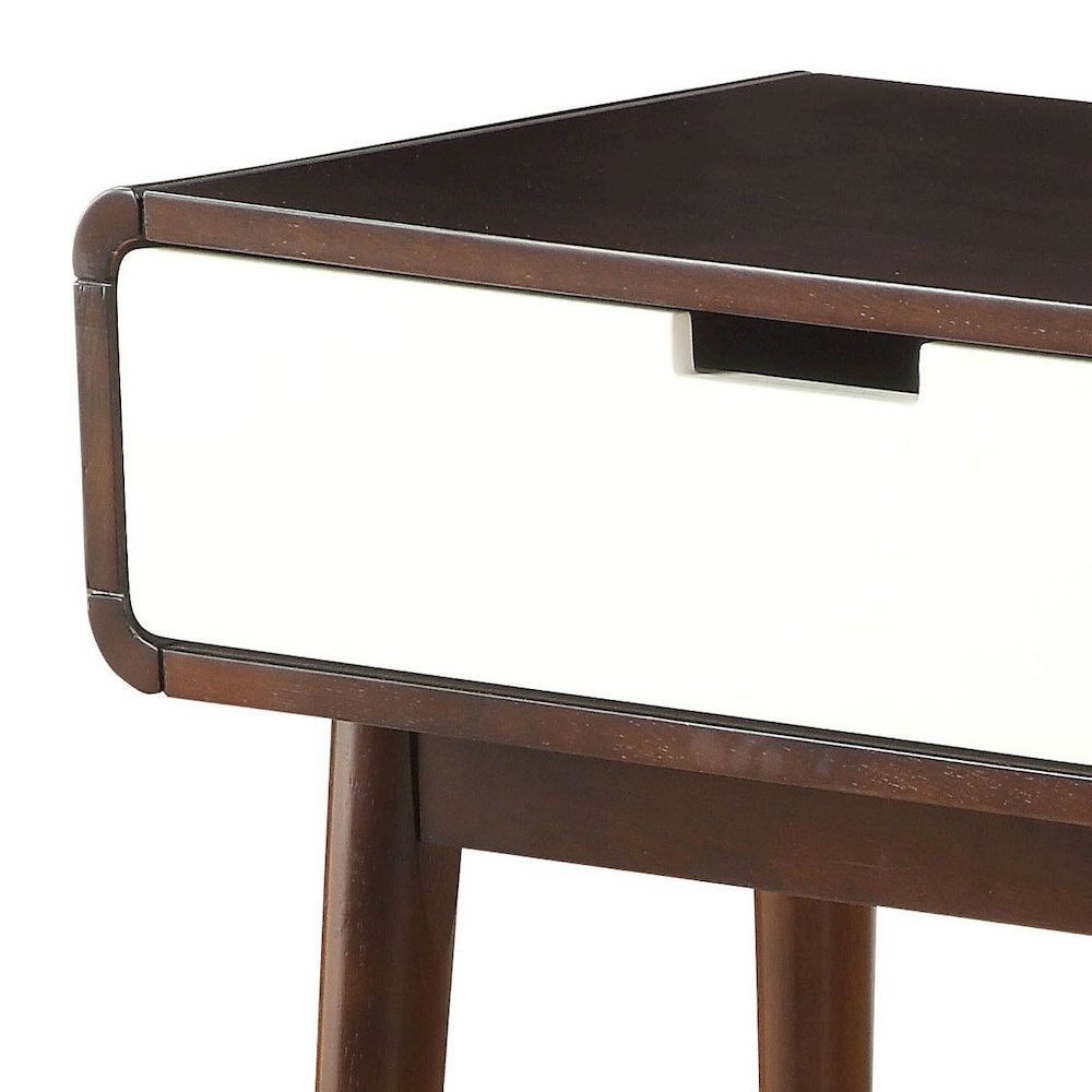 Espresso and White 2-drawer Sofa Table. Picture 3
