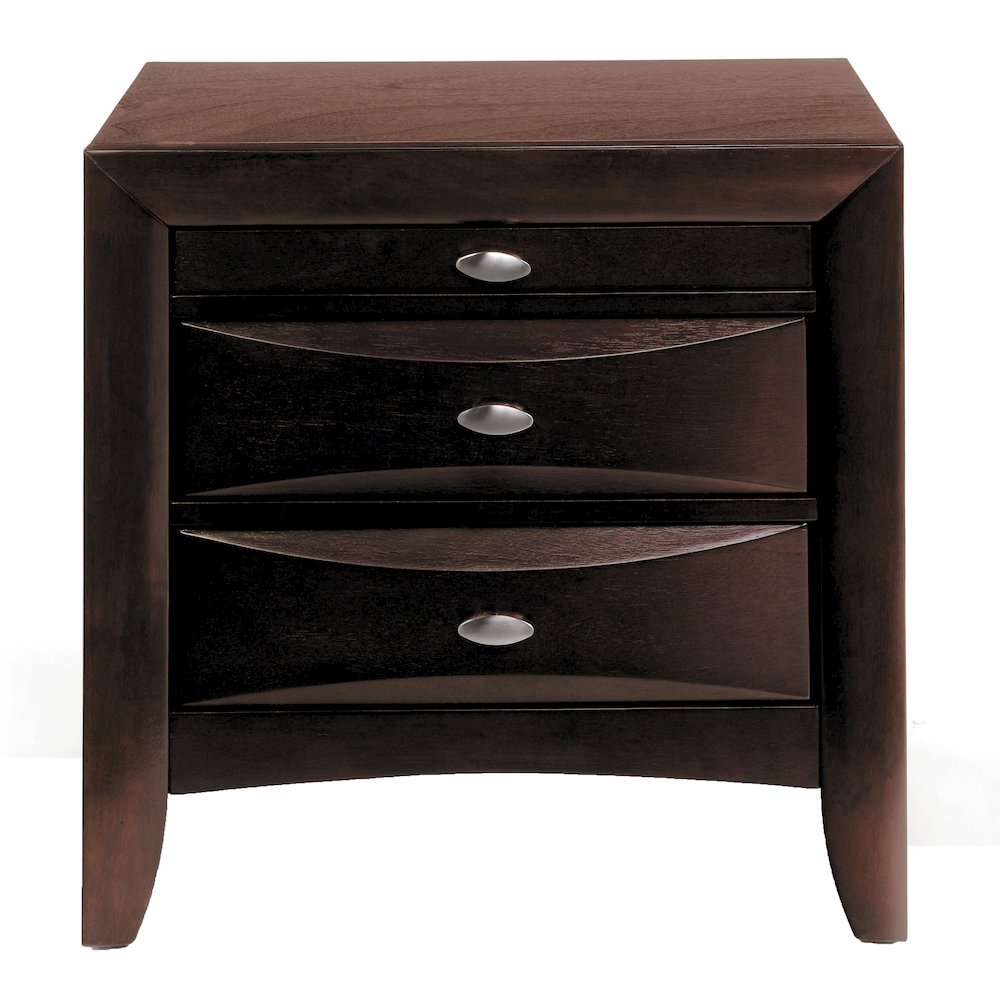 Espresso 2-drawer Nightstand. Picture 2