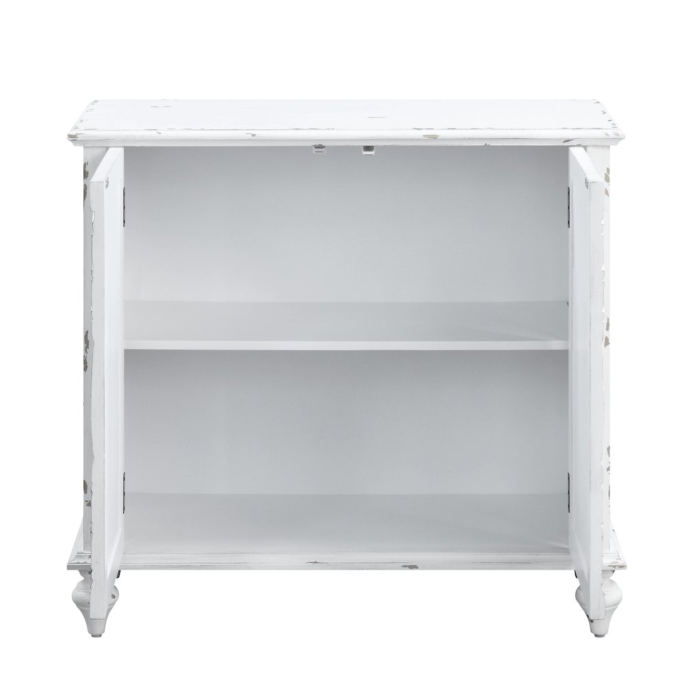 Antique White Rectangular Console Cabinet. Picture 3