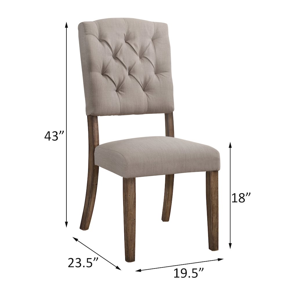 Tufted Back Side Chairs (Set of 2). Picture 3