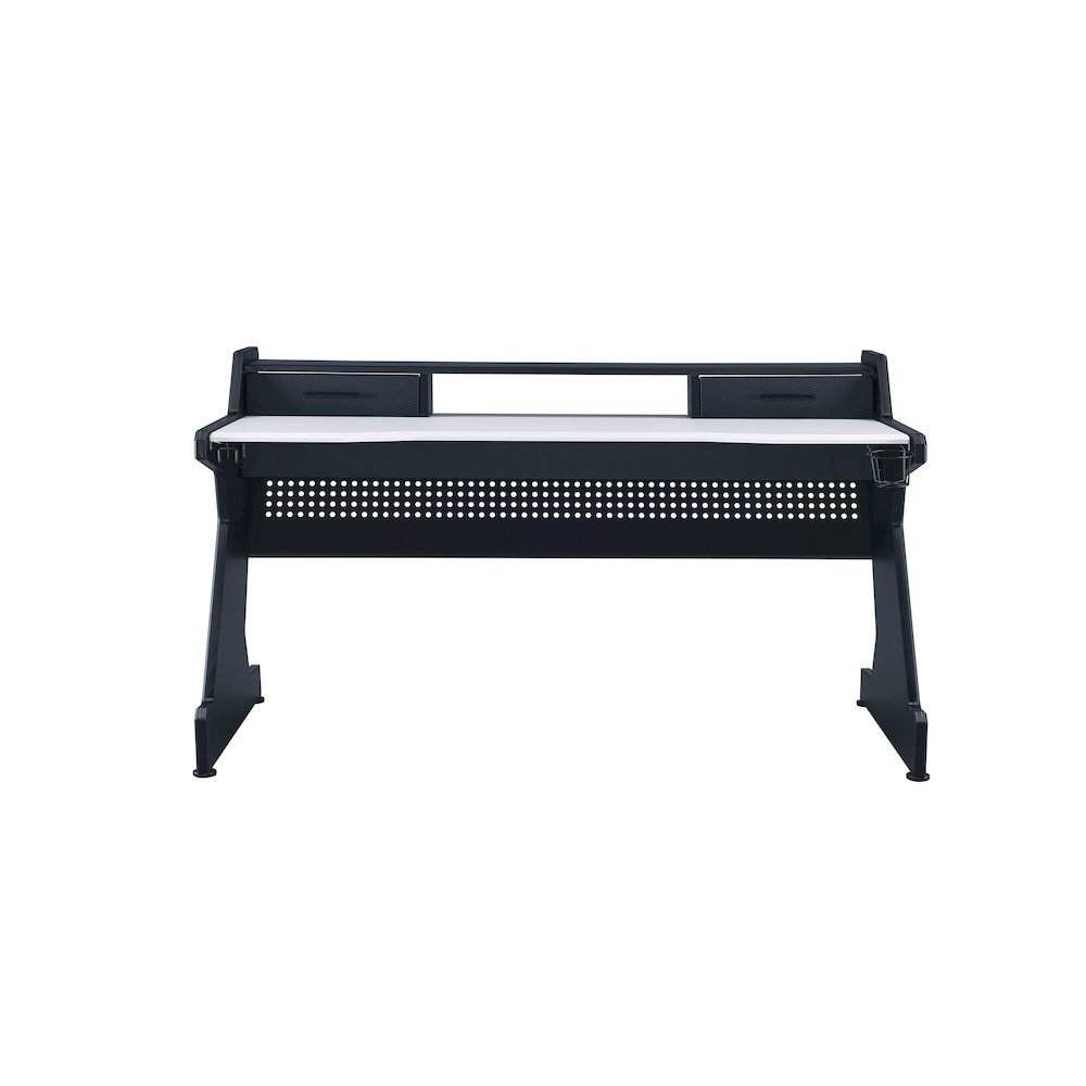 Black 2-Drawer Gaming Table. Picture 2