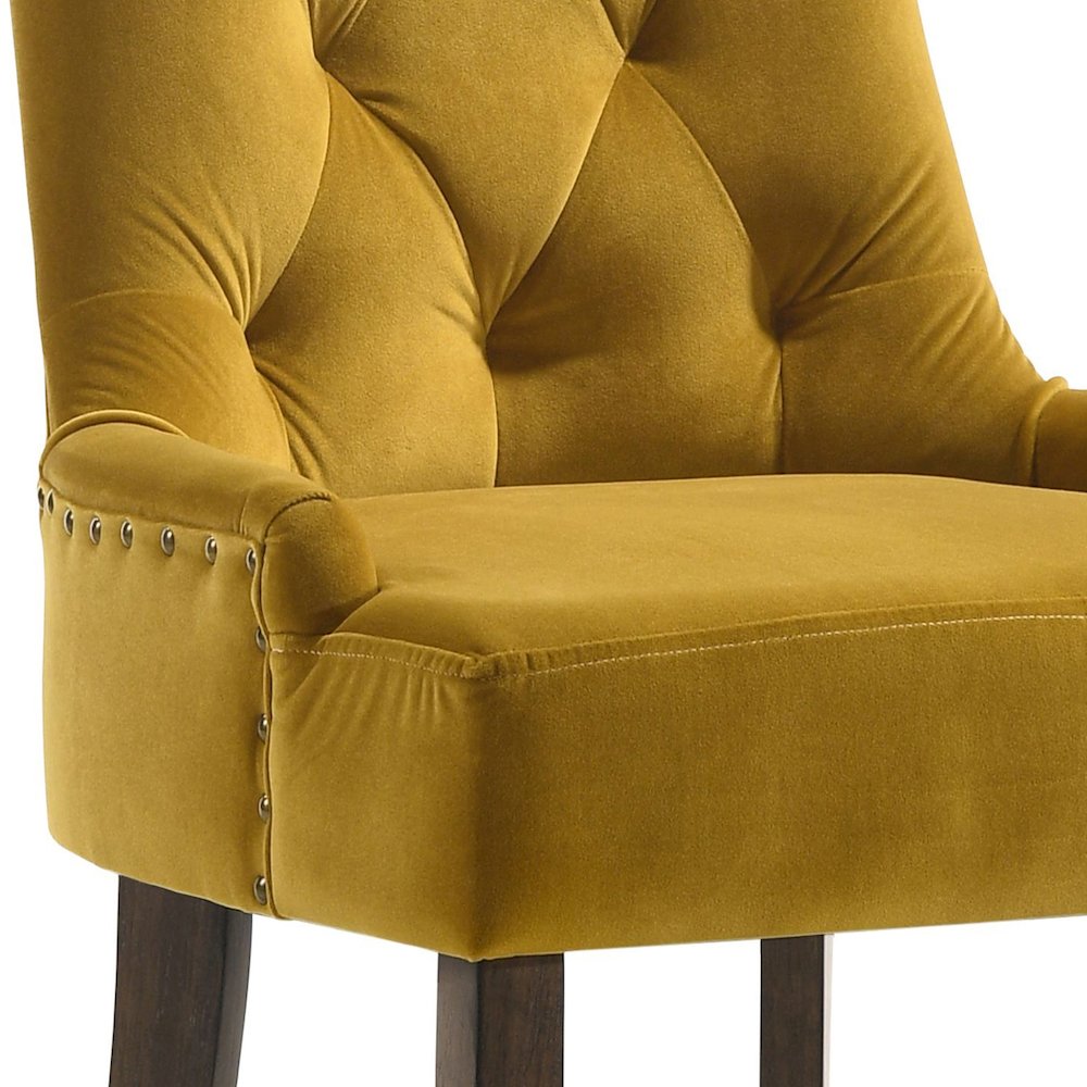 Tufted Back Side Chairs with Nailhead Trim (Set of 2). Picture 3