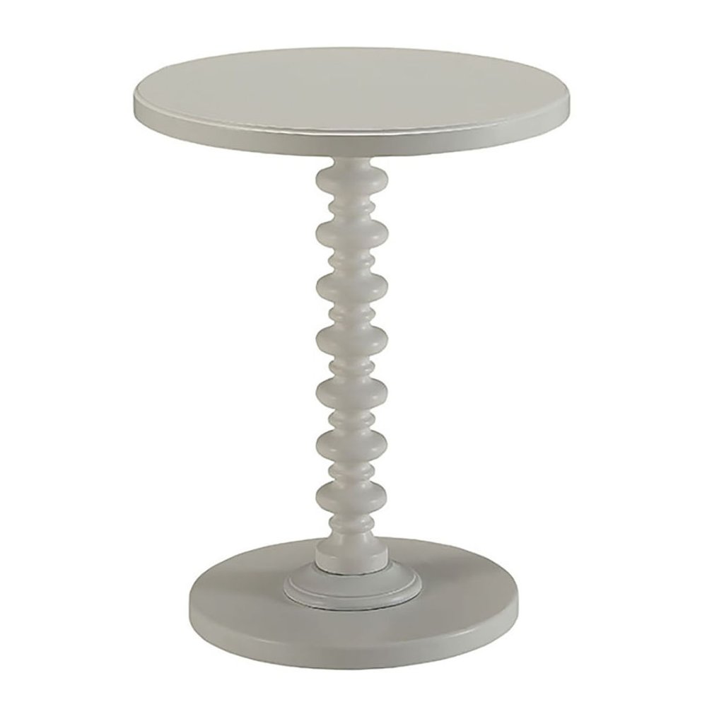 Round Wooden Side Table. Picture 1