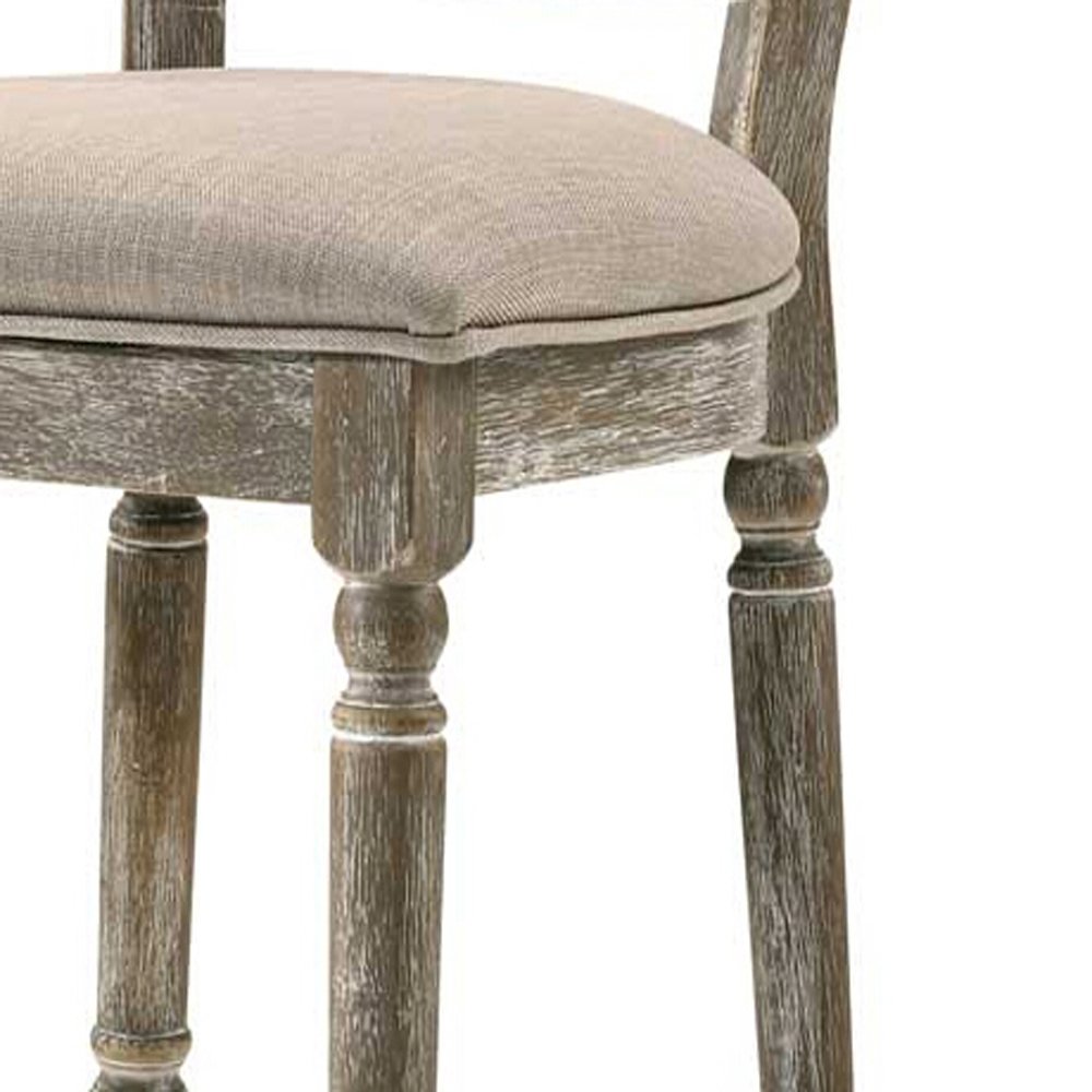 Beige and Reclaimed Grey Padded Seat Side Chairs (Set of 2). Picture 4