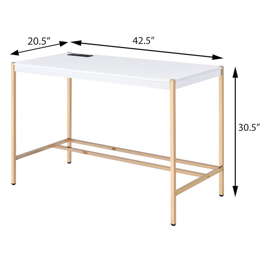 Writing Desk with USB Ports. Picture 3