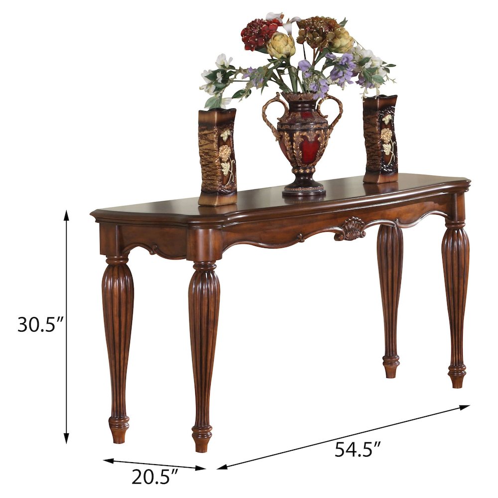 Cherry Sofa Table with Turned Fluted Legs. Picture 3