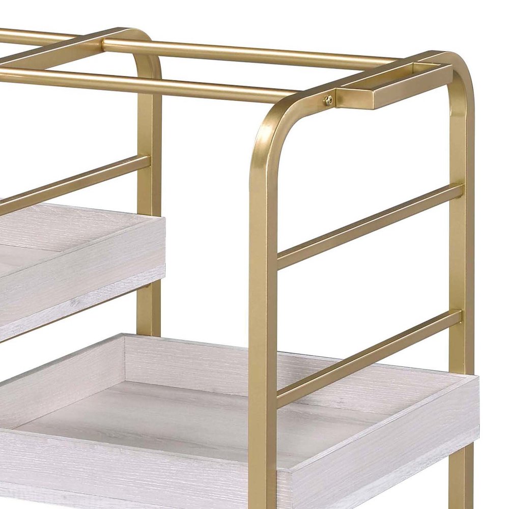 Serving Cart with 3 Adjustable Trays. Picture 3