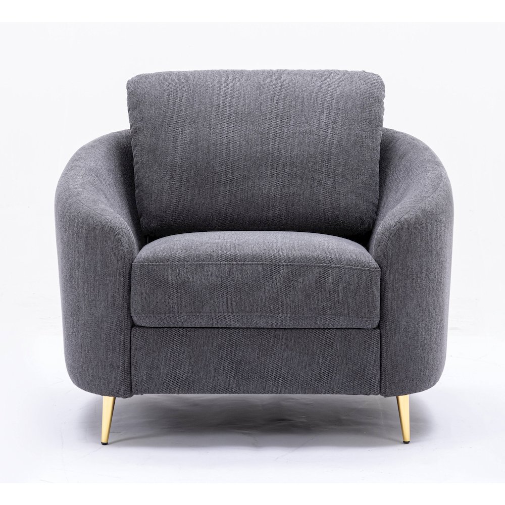 Gray Chair with Metal Leg. Picture 2