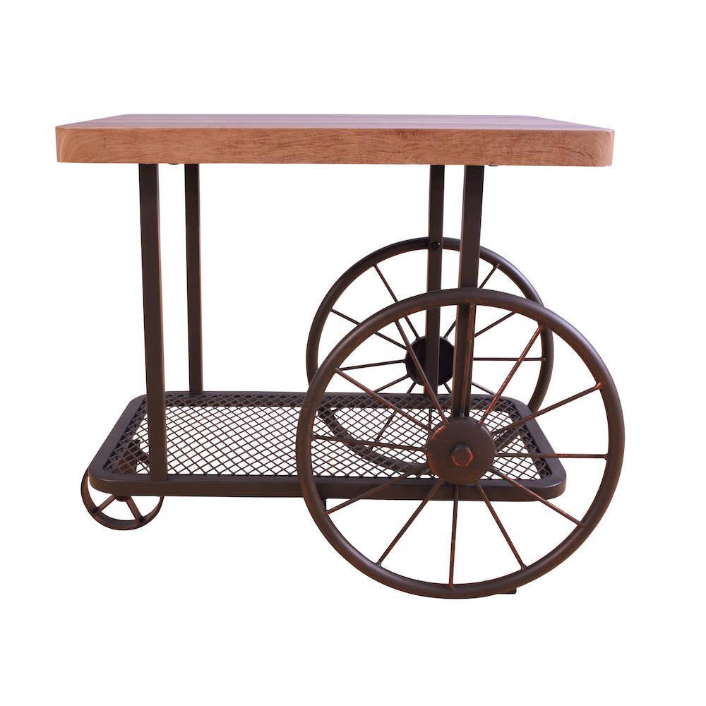 Oak Bottom Shelf End Table. Picture 1