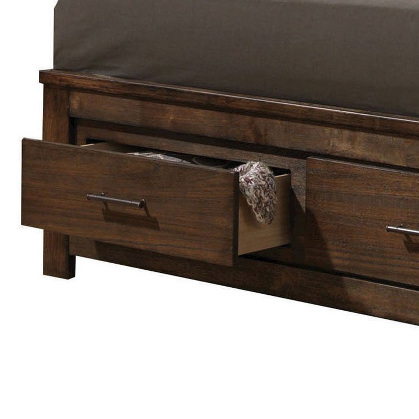 Oak Storage Bed with 2 Drawers. Picture 3