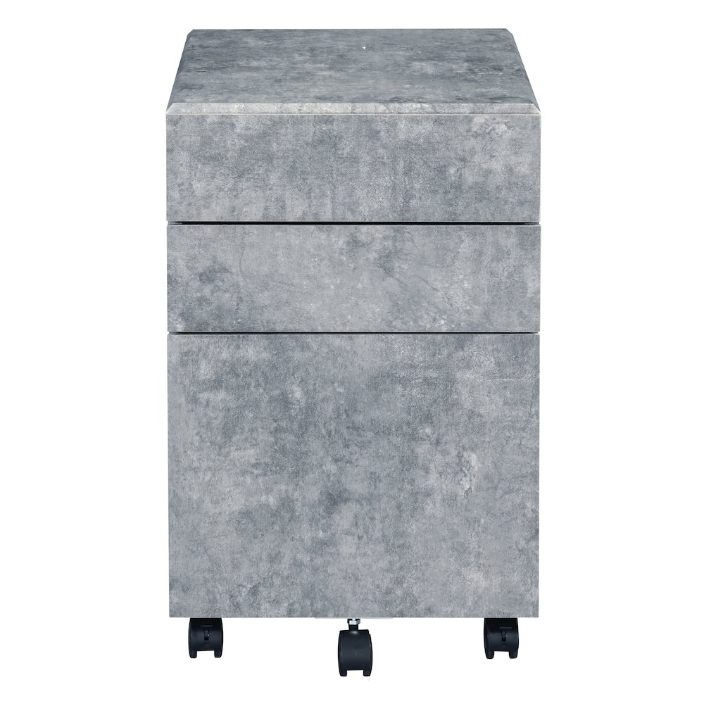 Faux Concrete 3-drawer File Cabinet. Picture 2