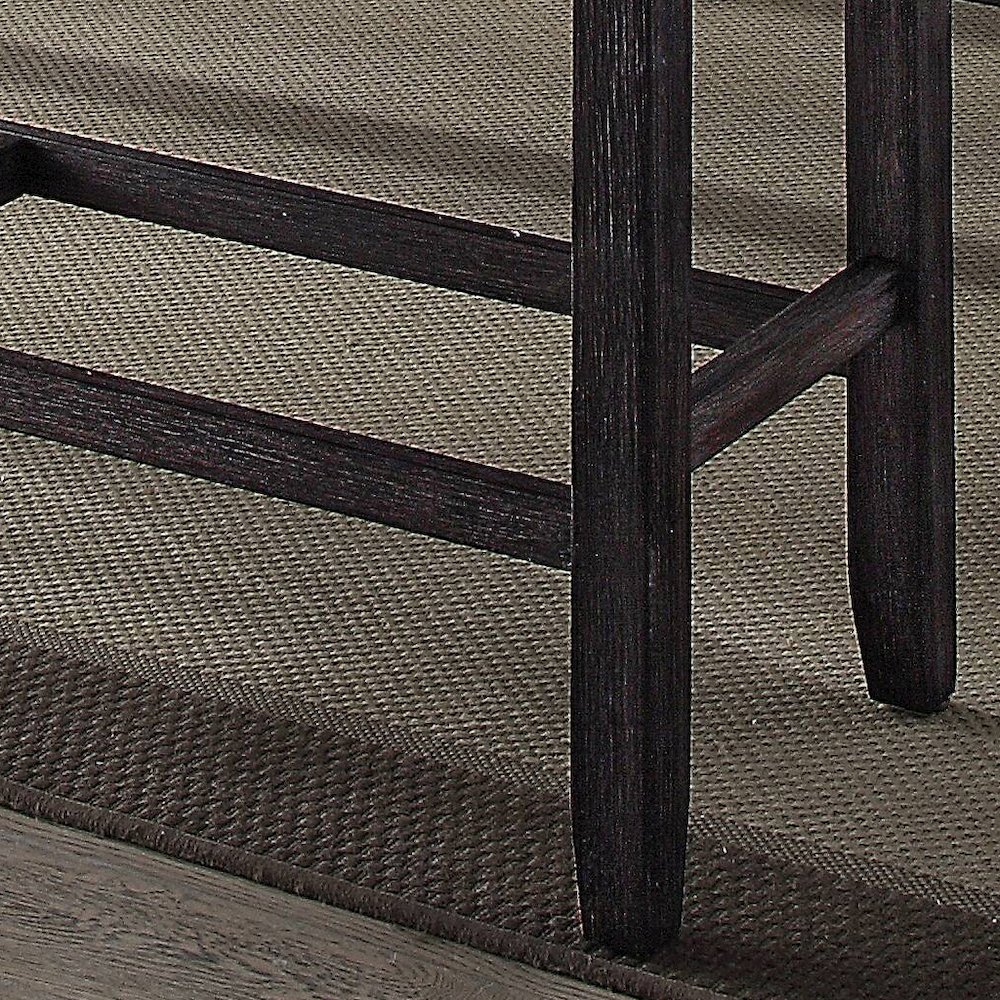 Grey and Weathered Espresso Counter Height Bench. Picture 2