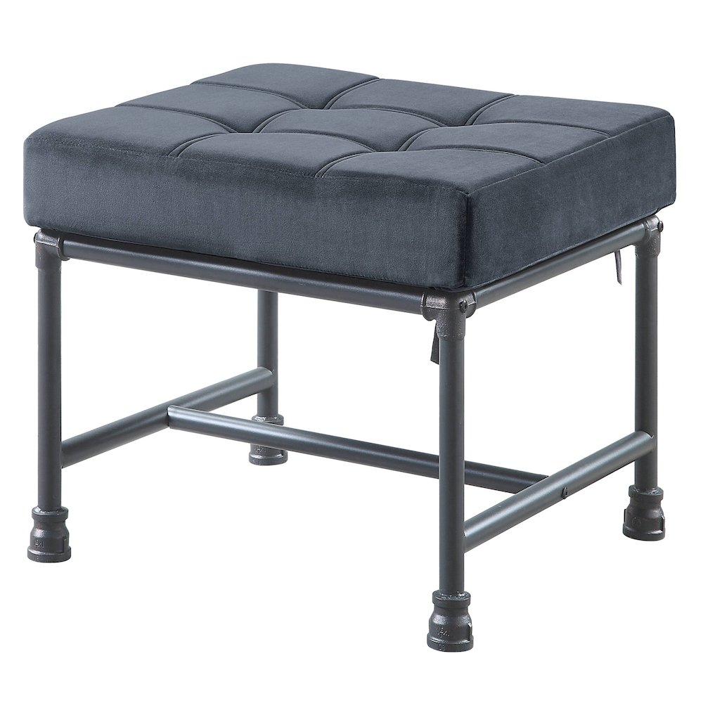 Grey and Sandy Grey Rectangle Ottoman. Picture 1