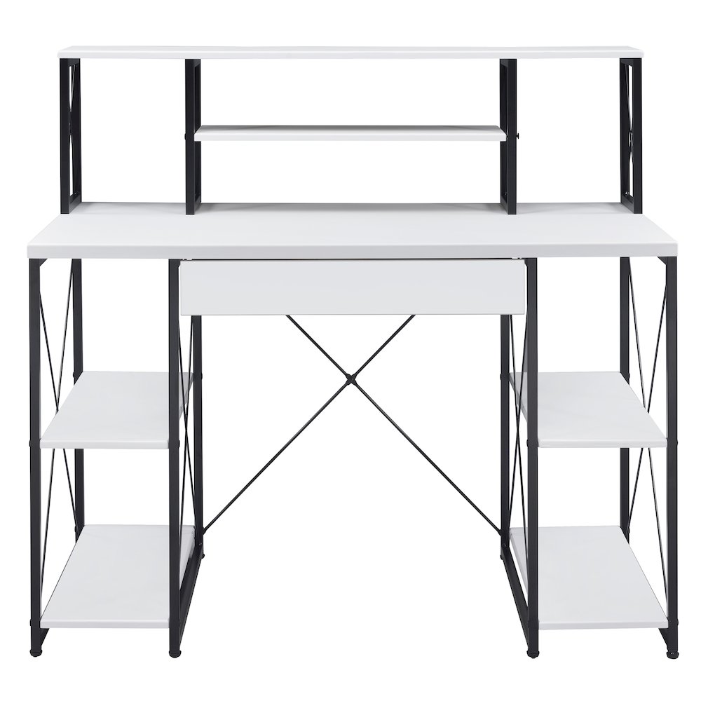 Office Desk with Open Shelves and Hutch. Picture 2