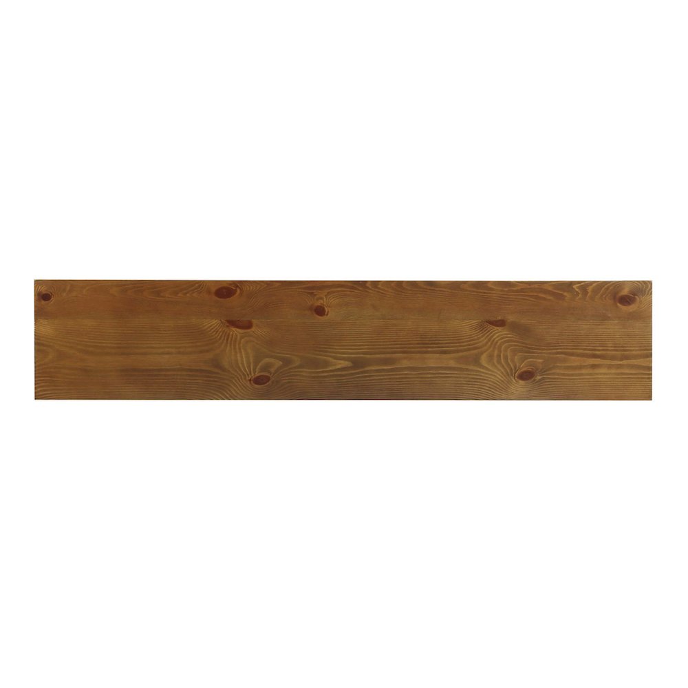Oak Rectangular Console Table with Bottom Shelf. Picture 2