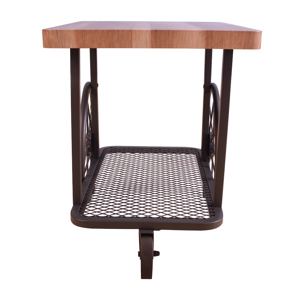Oak Bottom Shelf End Table. Picture 5
