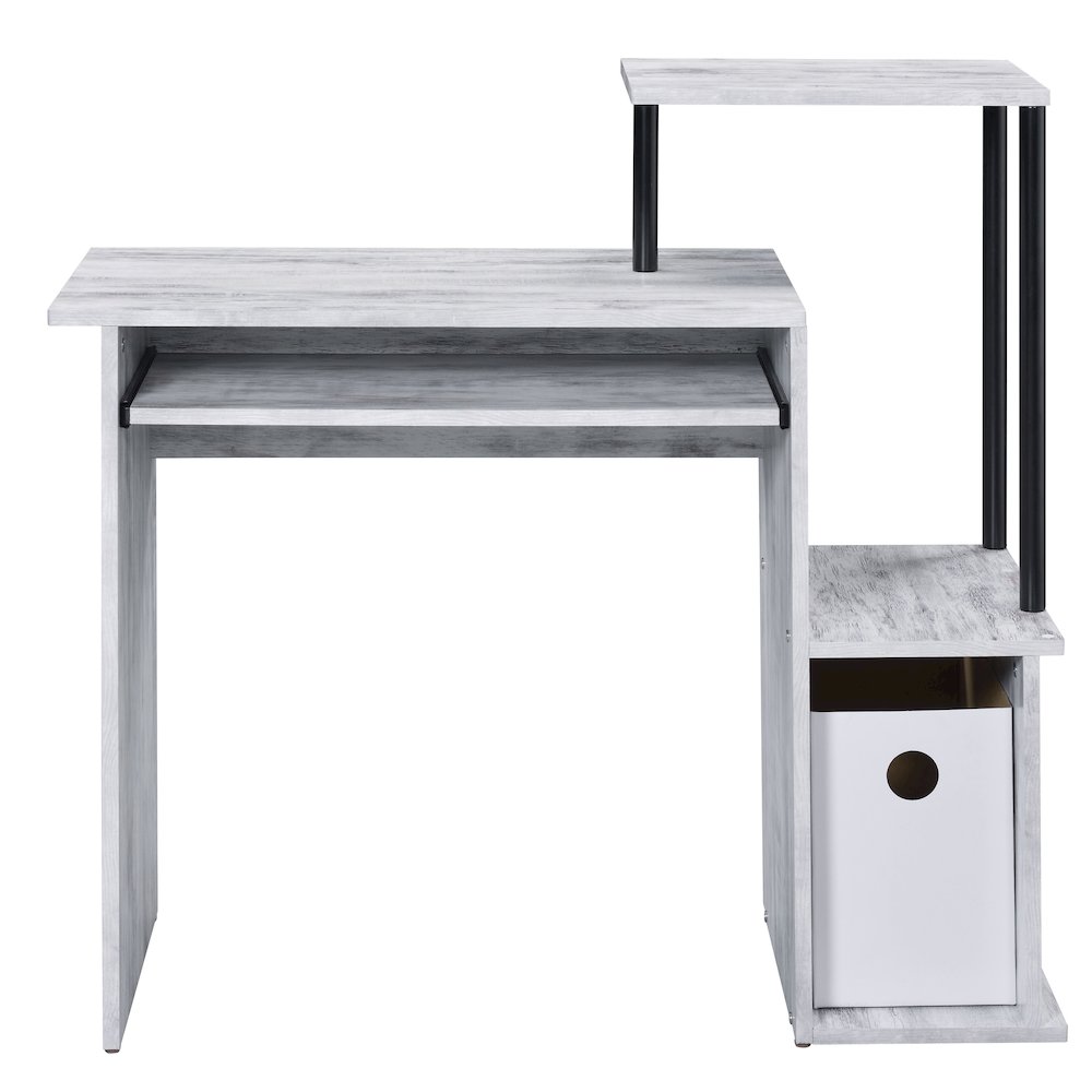 Computer Desk with Keyboard Tray and Open Shelving. Picture 3