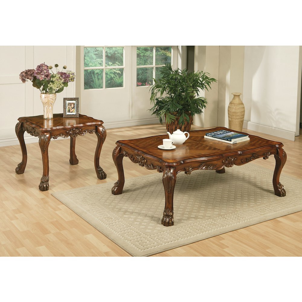 Cherry Oak End Table with Cabriole Legs. Picture 4