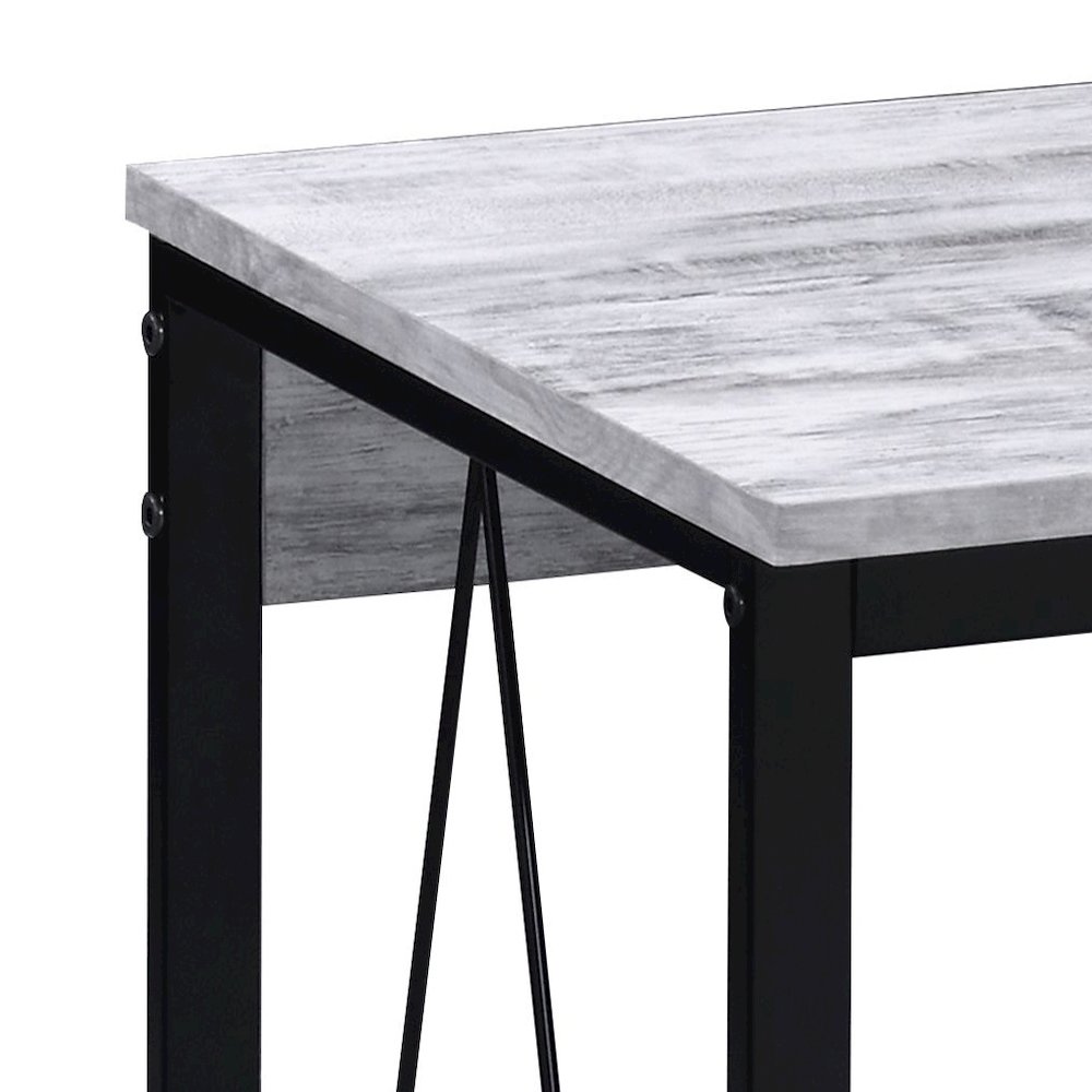 35.5" Writing Desk with Metal Sled Base. Picture 3