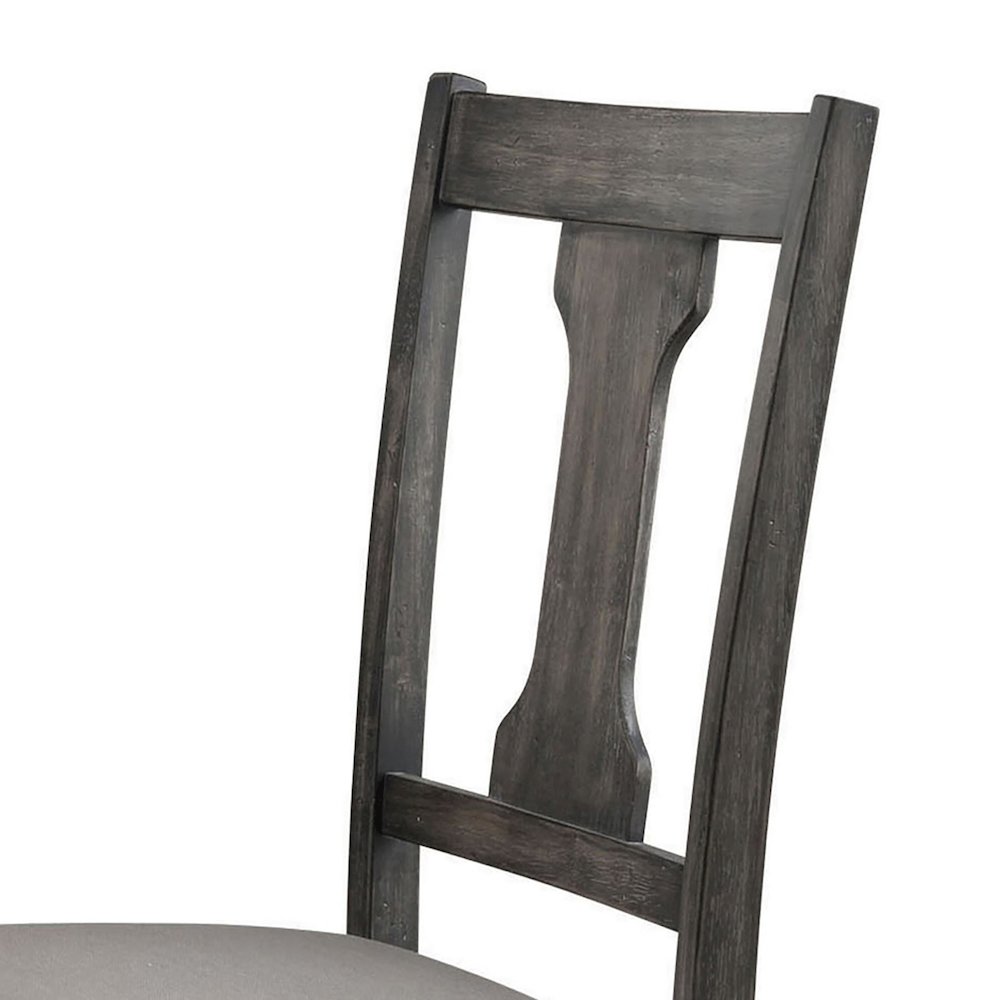 Tan and Weathered Grey Open Back Side Chairs (Set of 2). Picture 5