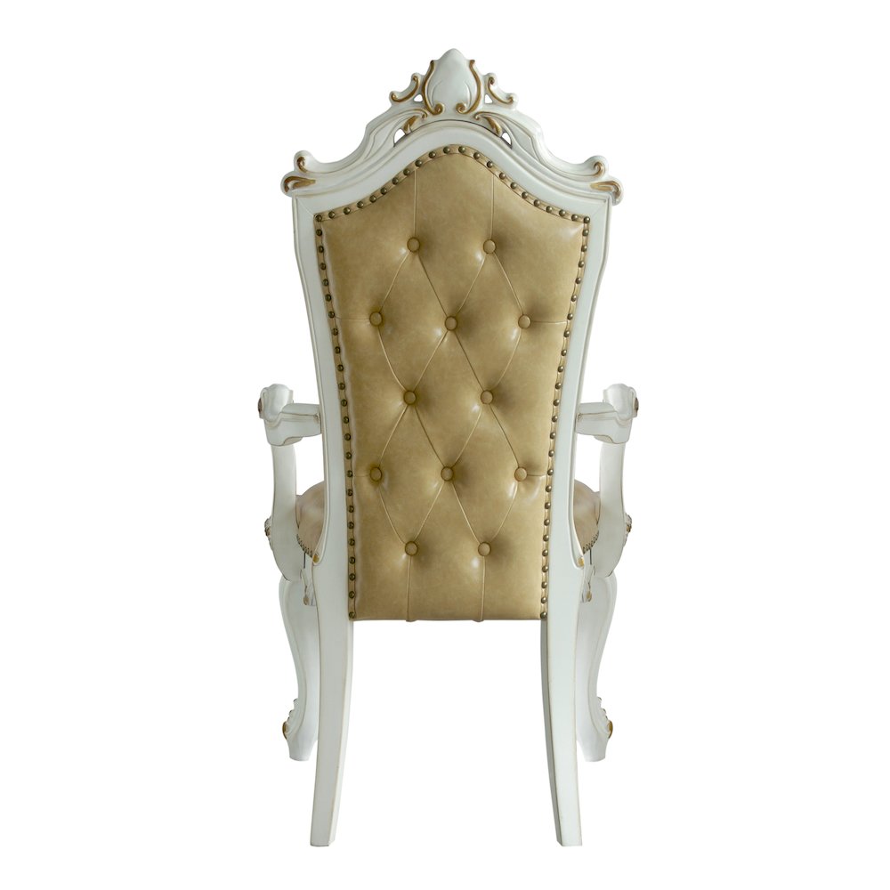 Butterscotch and Antique Pearl Tufted Arm Chairs ( Set of 2). Picture 4