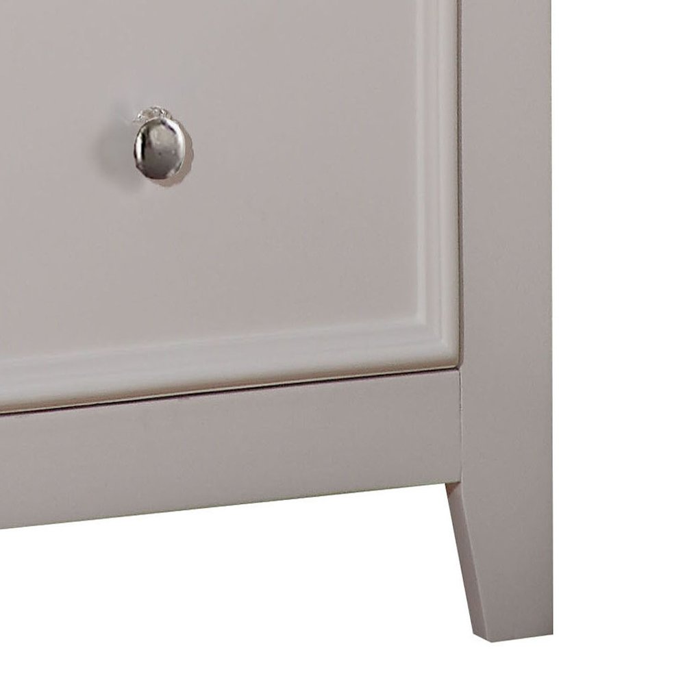 White 2-drawer Nightstand. Picture 3