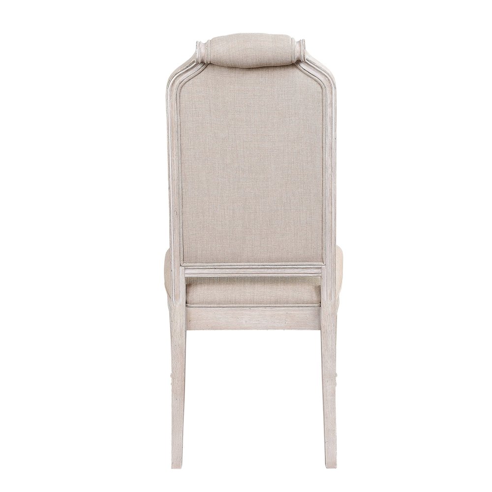 Beige and Antique Champagne Tufted Back Side Chairs (Set of 2). Picture 4