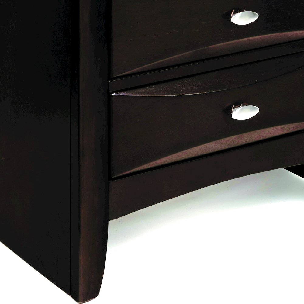 Espresso 2-drawer Nightstand. Picture 4