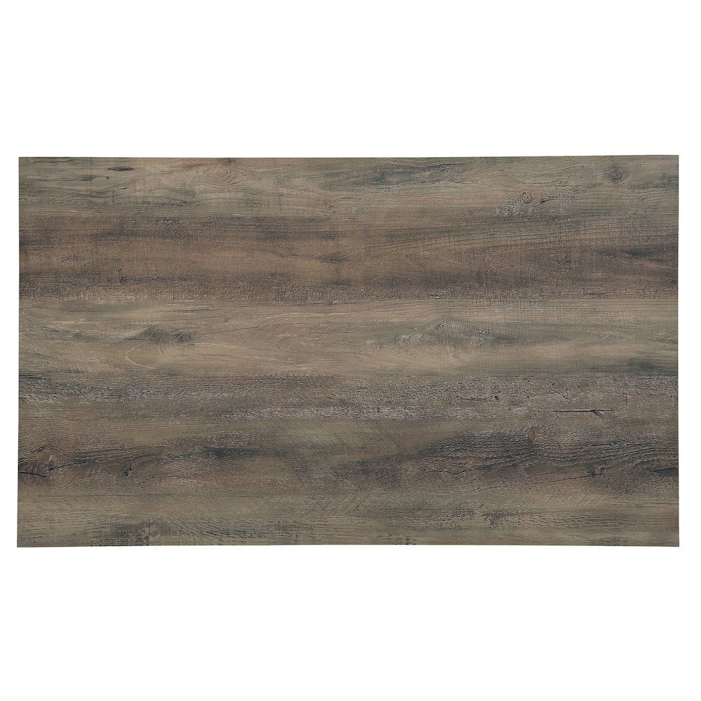 Rustic Oak and Black Coffee Table with Open Storage. Picture 4