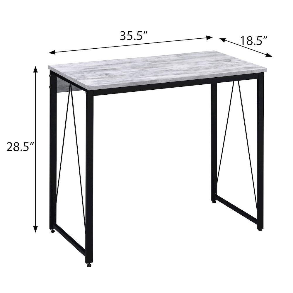 35.5" Writing Desk with Metal Sled Base. Picture 5