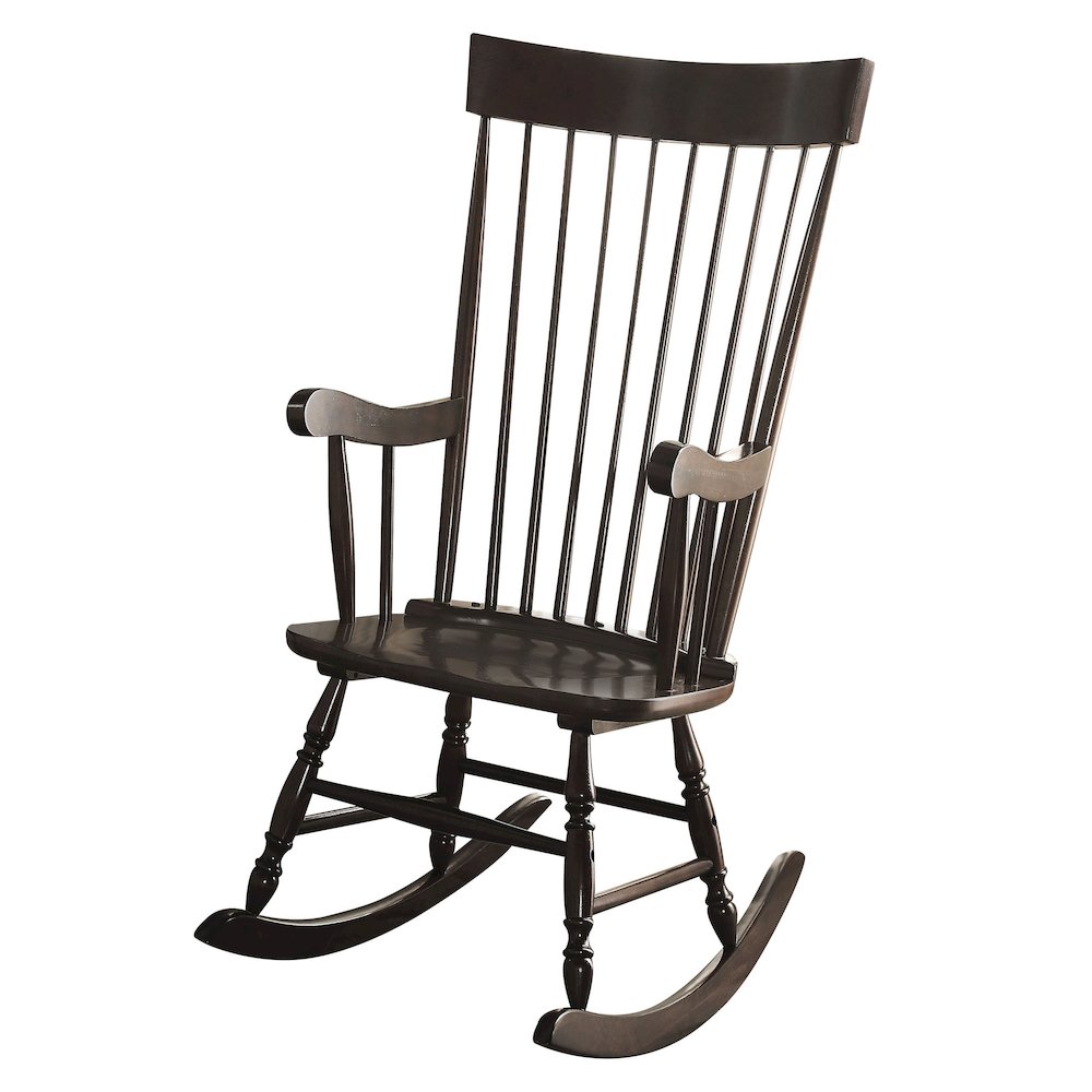 Black Spindle Back Rocking Chair. Picture 1