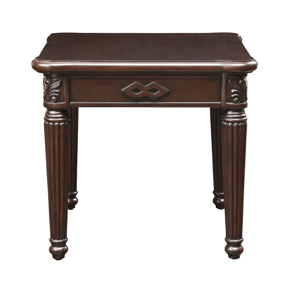 Espresso End Table with Turned Leg. Picture 3