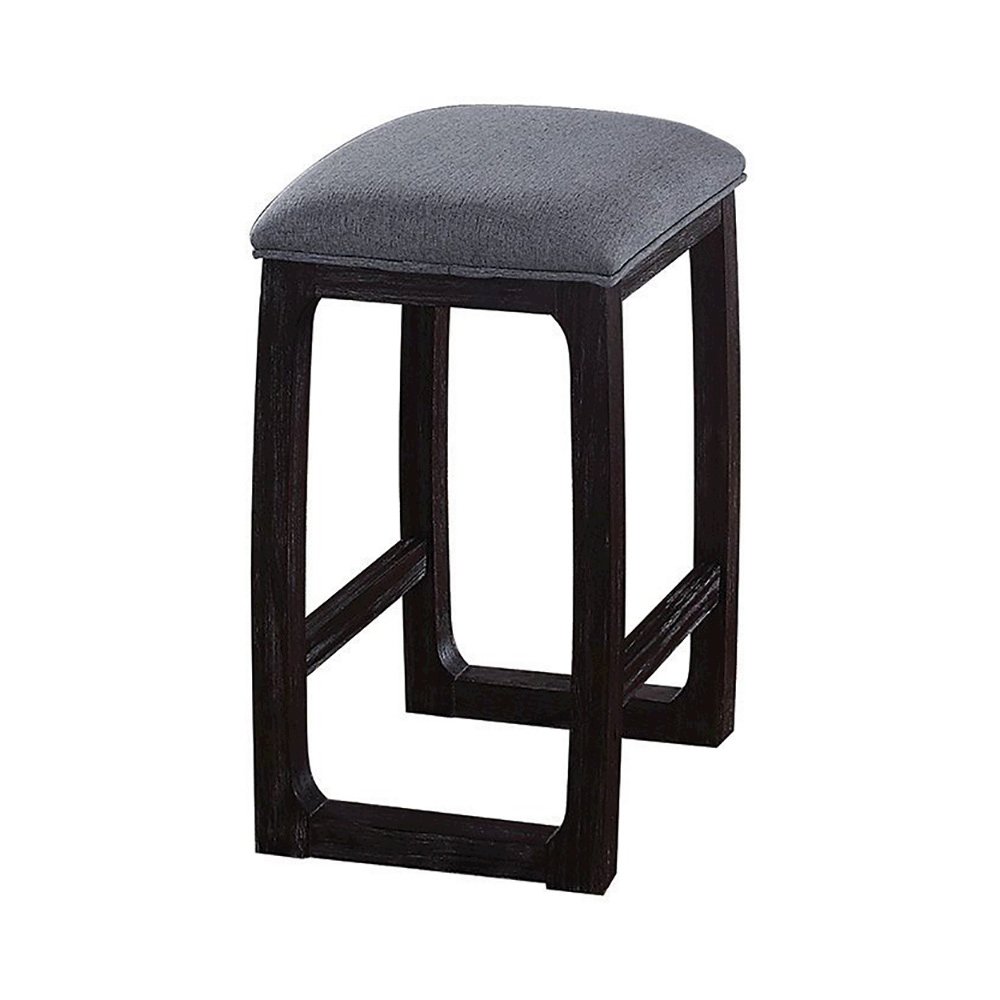 Weathered Espresso and Grey Counter Height Stool. Picture 1