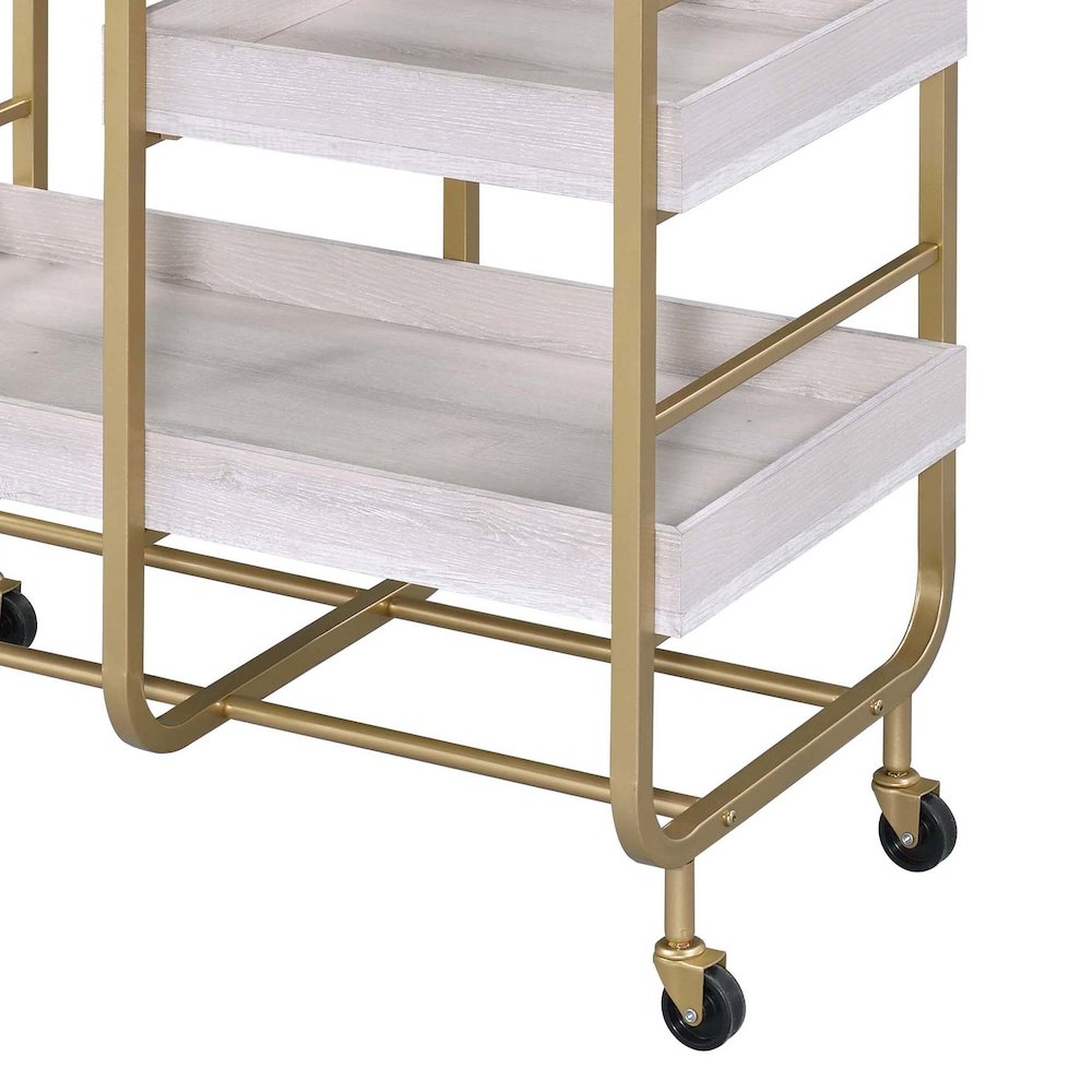 Serving Cart with 3 Adjustable Trays. Picture 4