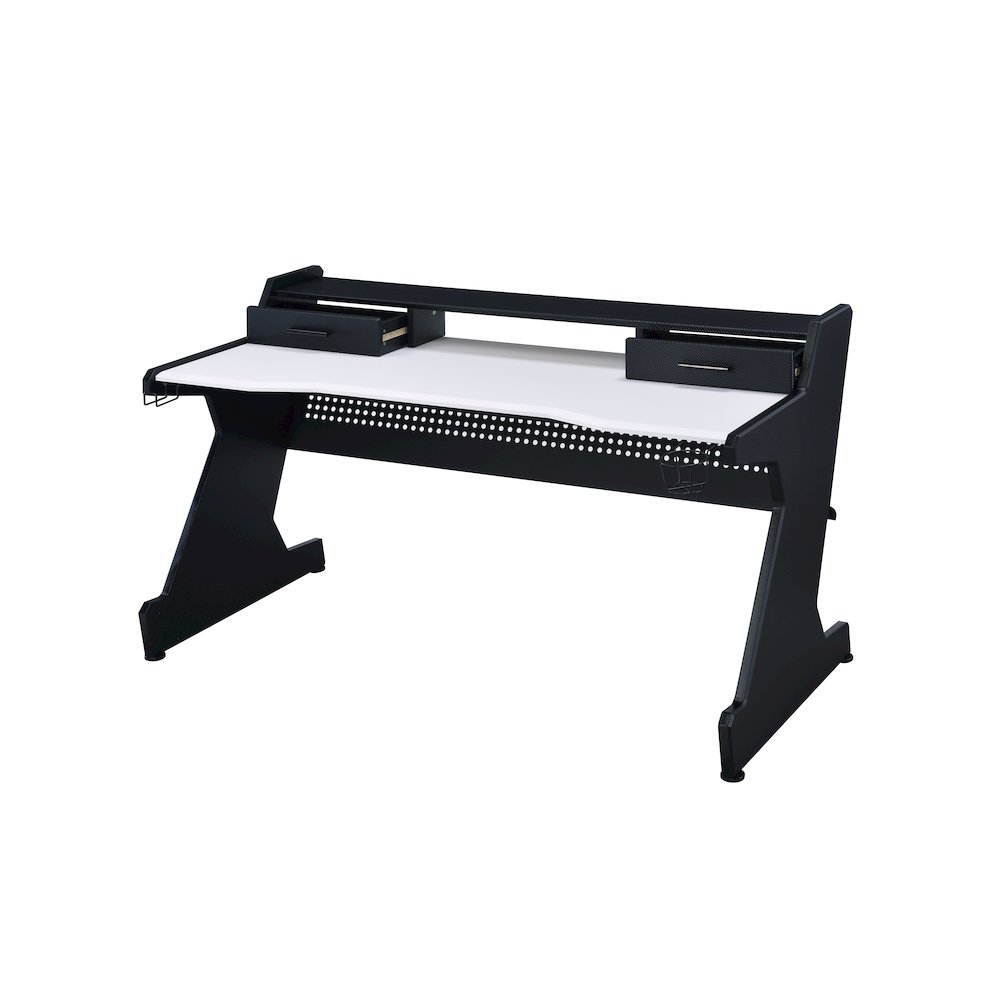 Black 2-Drawer Gaming Table. Picture 1