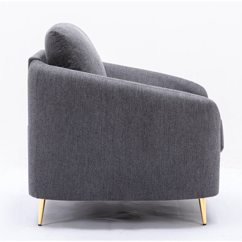 Gray Chair with Metal Leg. Picture 3