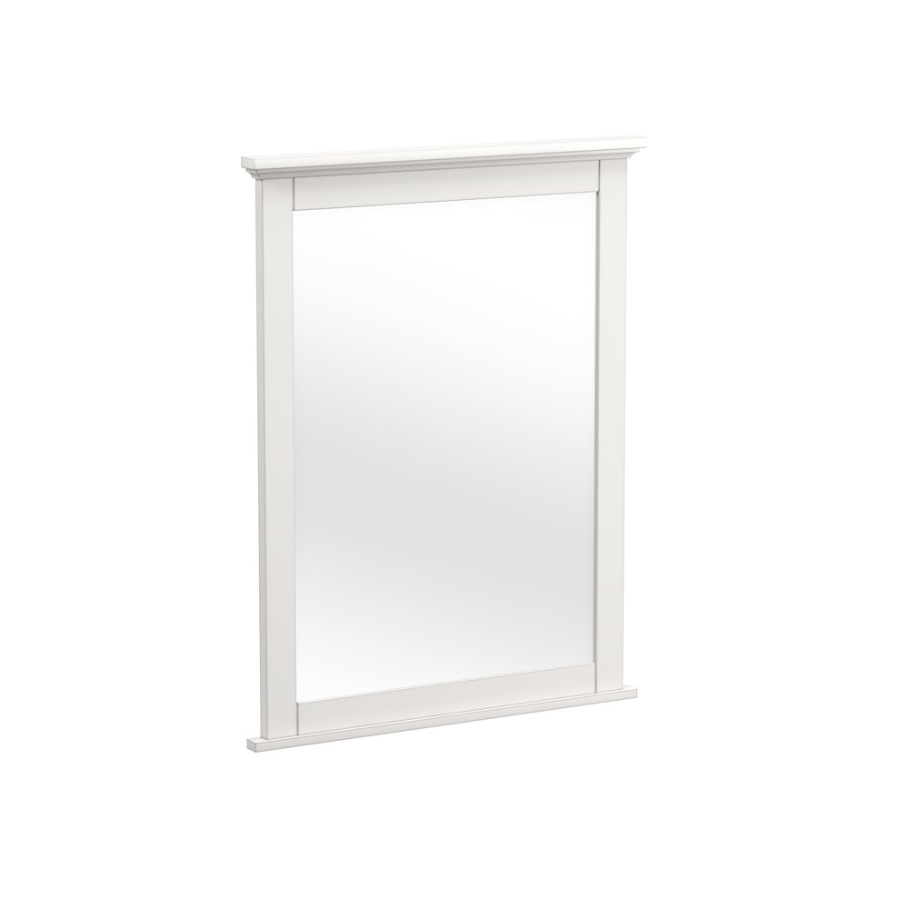 Westwood Design Lodge Farmhouse Style Wood Mirror in Cream Finish. Picture 1