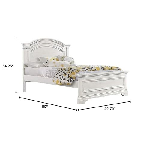 Westwood Design Olivia Traditional Wood Complete Full Bed in Brushed White. Picture 2