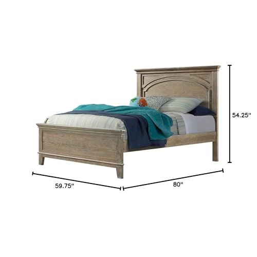 Westwood Design Leland Traditional Wood Complete Full Bed in Sandwash Gray. Picture 4