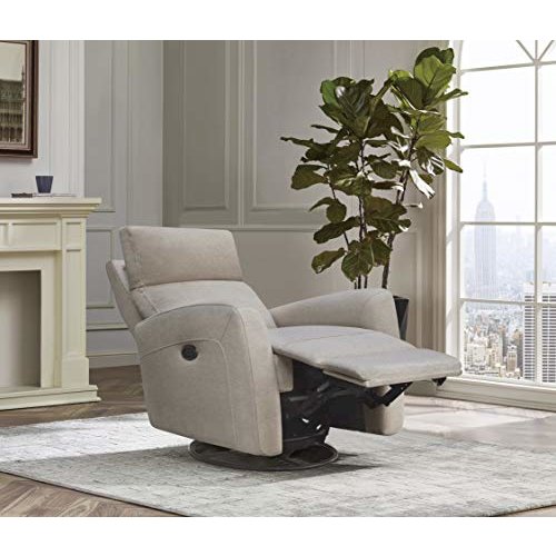 Westwood Design Jordan Fabric Triple Power Swivel Glider and Recliner in Camel. Picture 5