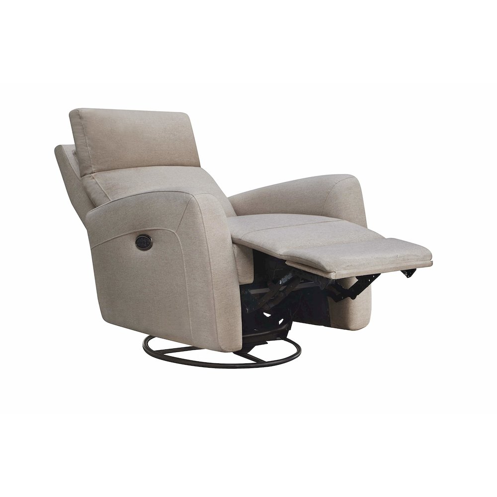 Westwood Design Jordan Fabric Triple Power Swivel Glider and Recliner in Camel. Picture 3